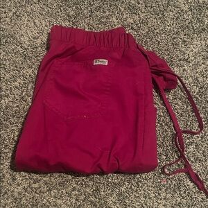Greys anatomy Maroon Scrub Pants